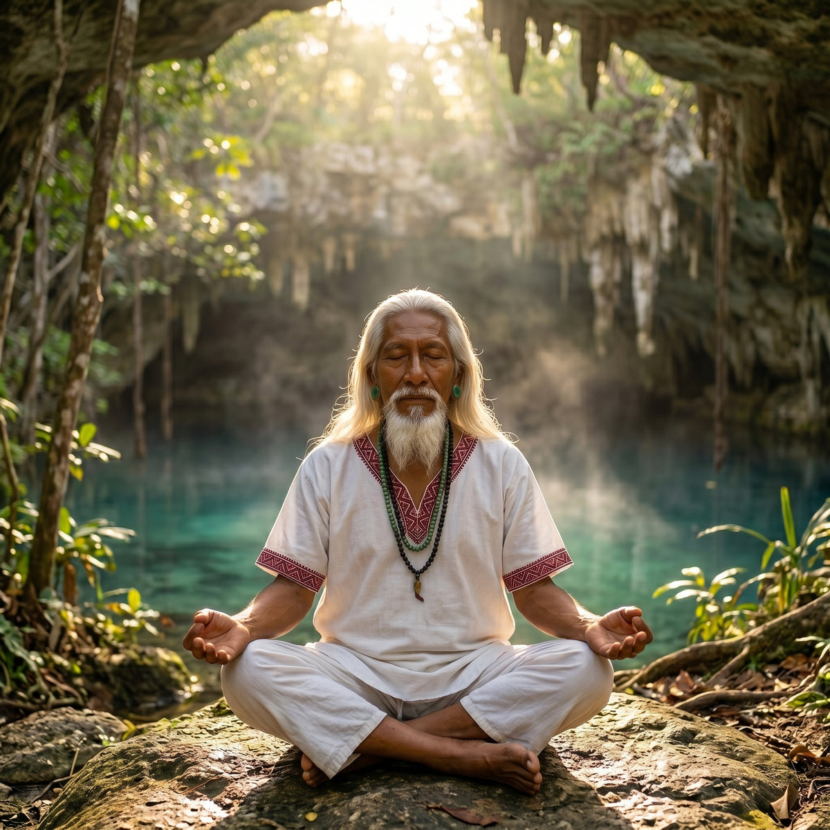 Don Balam Kin meditando